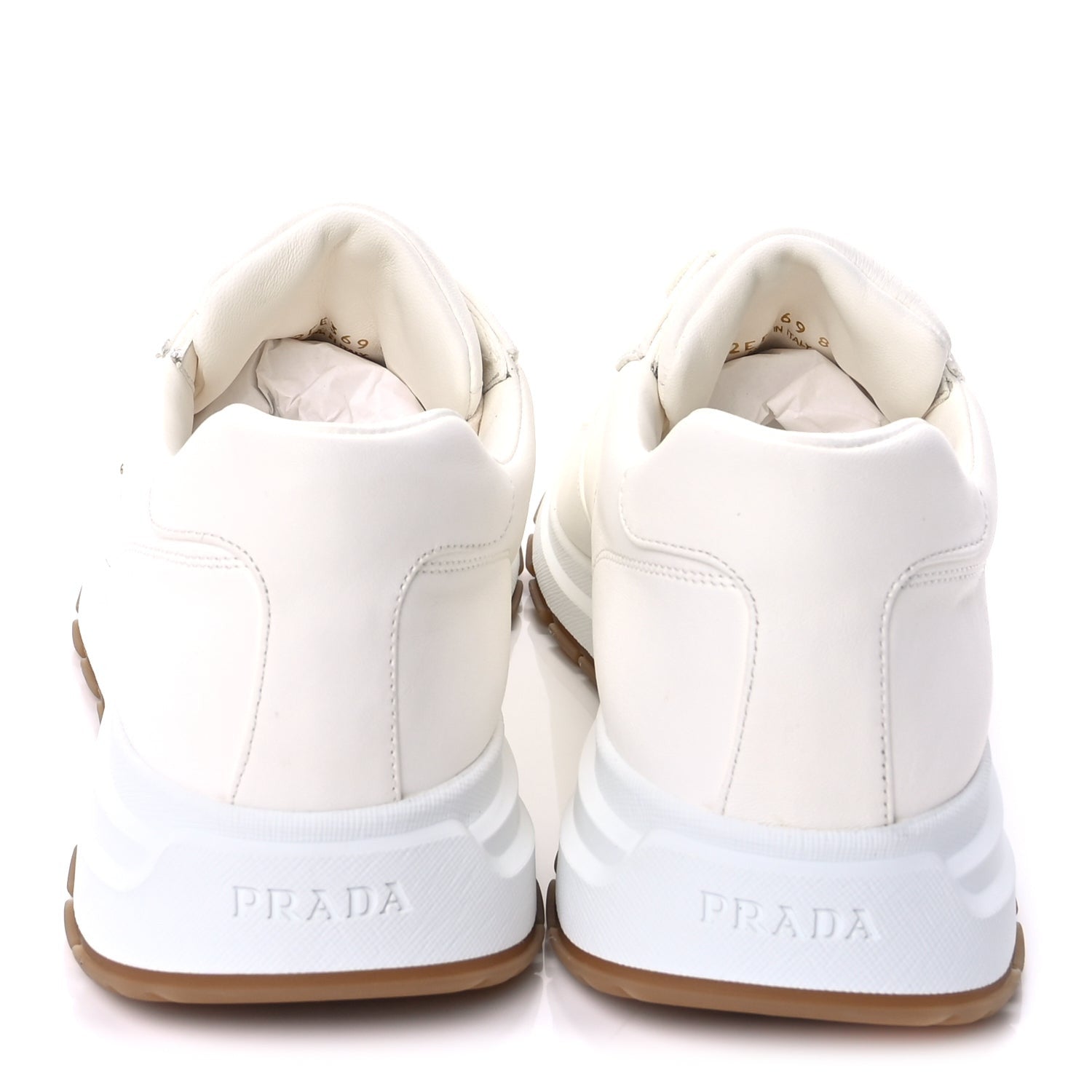 Prada Nappa Metal Triangle Logo Mens Prax 01 45mm Sneakers 42.5  Avorio 4 of 10