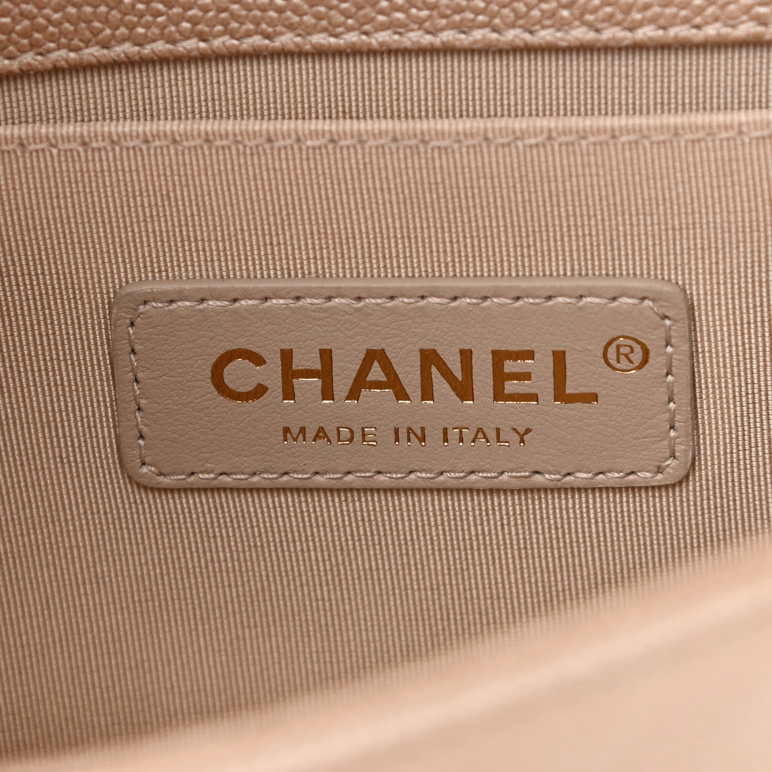 Chanel Iridescent Caviar Chevron Quilted Small Boy Flap Beige 6 of 11