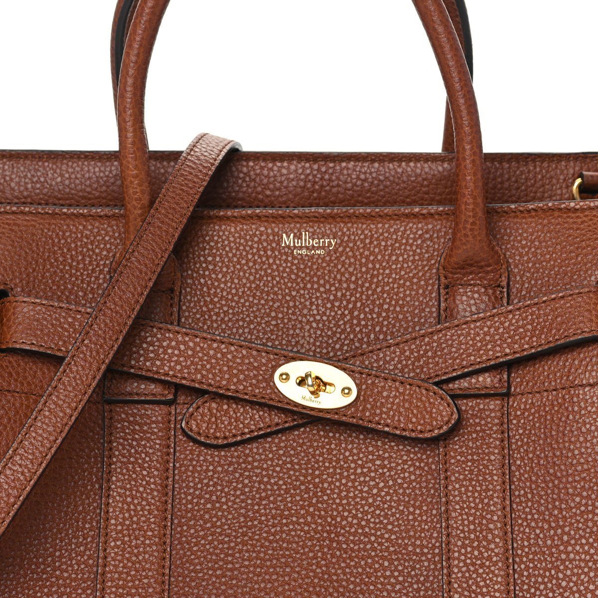 Mulberry Small Classic Grain Zipped Bayswater Tan 6 of 8