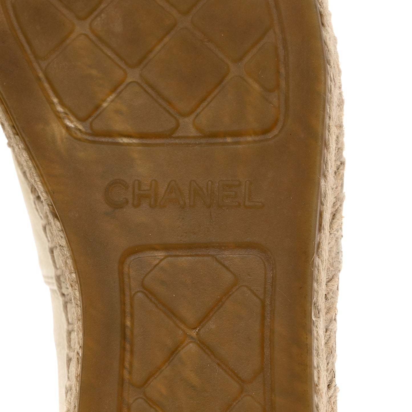 Lambskin CC Espadrilles 38 White