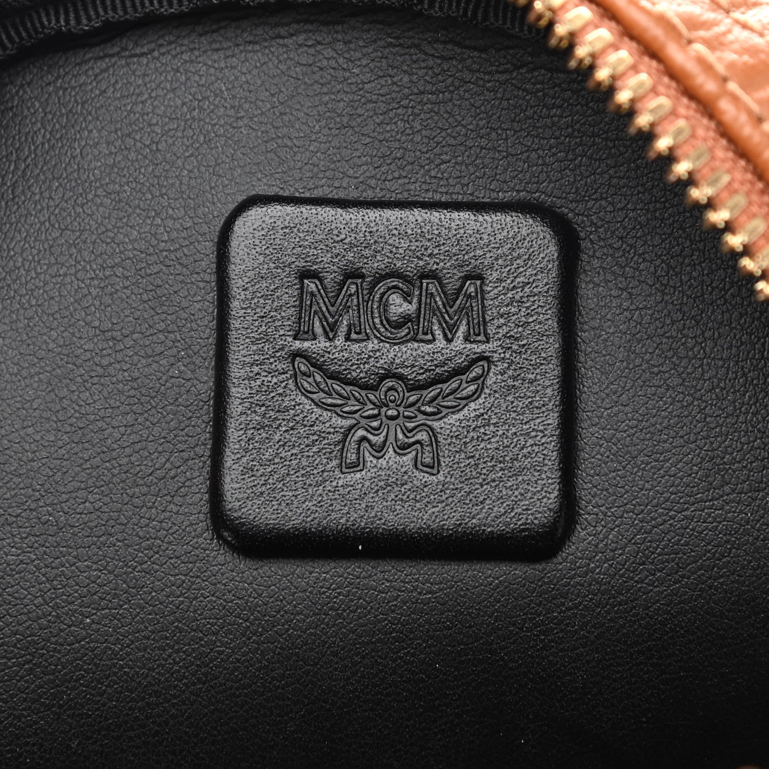 MCM Visetos Side Stud Mini Stark Backpack Cognac 12 of 20