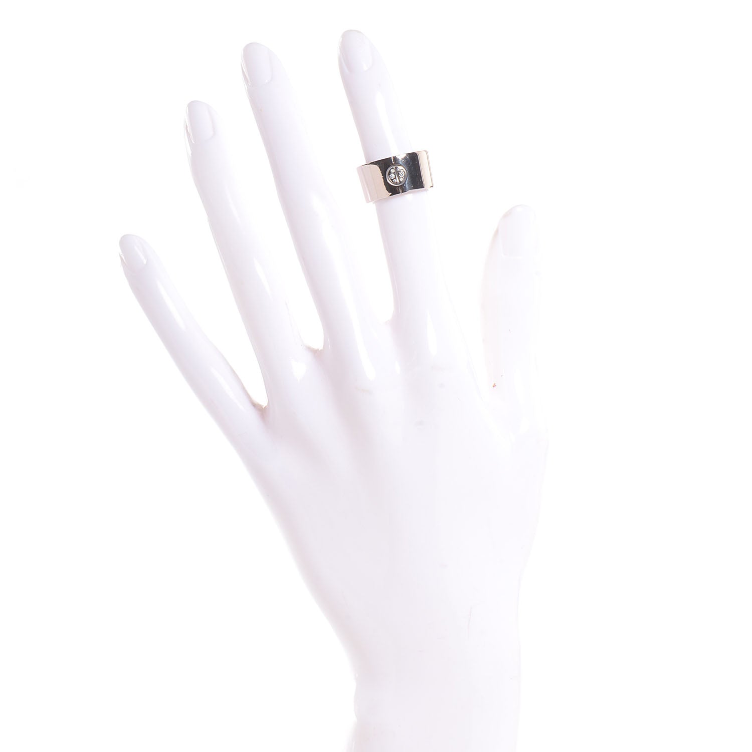 Cartier 18k White Gold Diamond Love Ring Size 49 US 4.75 2 of 5