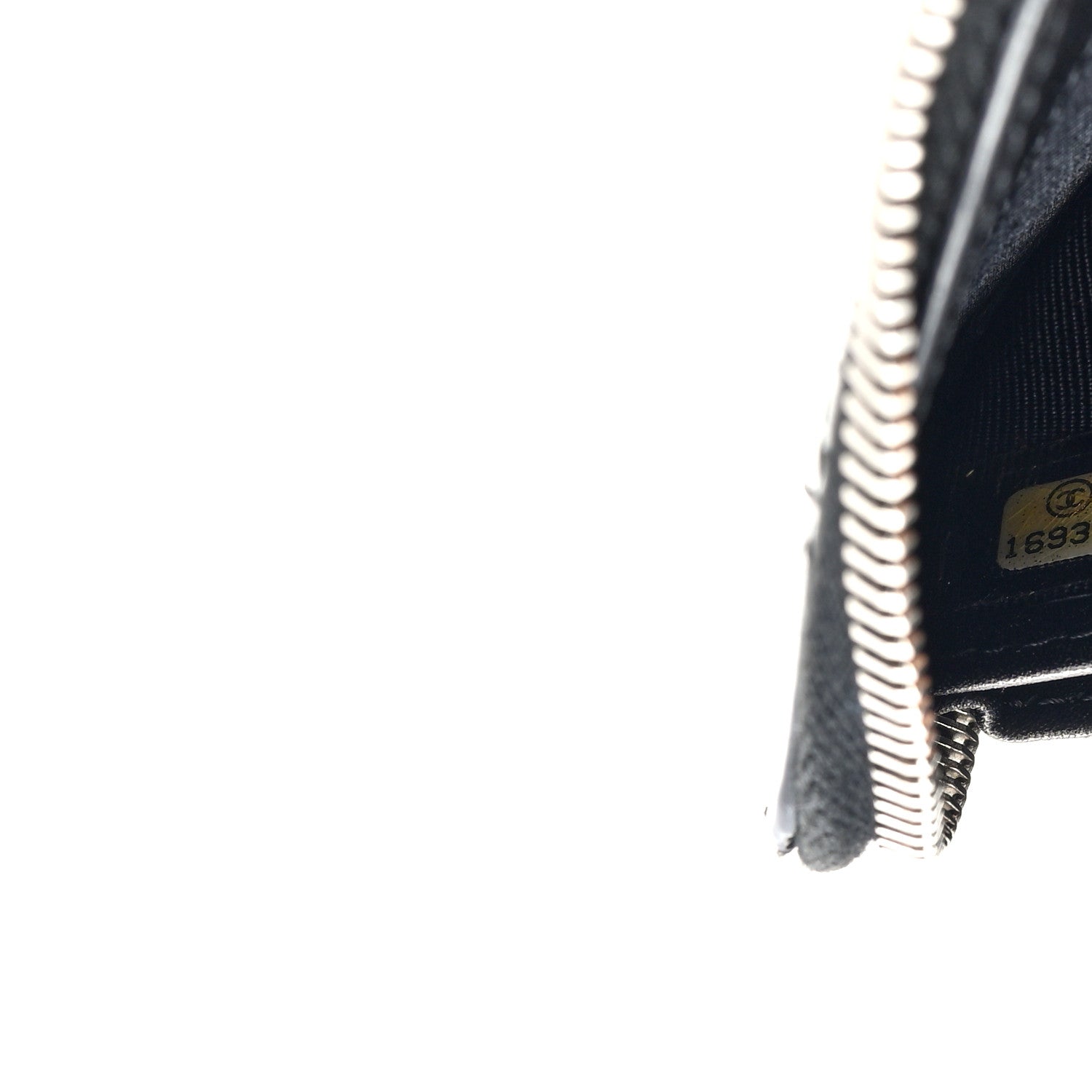 Chanel Patent Quilted Zip Around Wallet Black 7 of 7