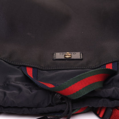 Gucci Techno Canvas Web Drawstring Backpack Black 12 of 12