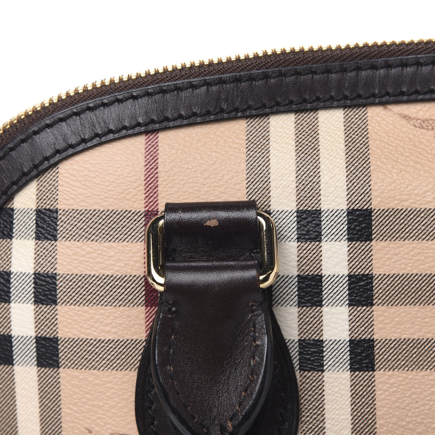 Haymarket Check Small Orchard Bowling Bag Chocolate