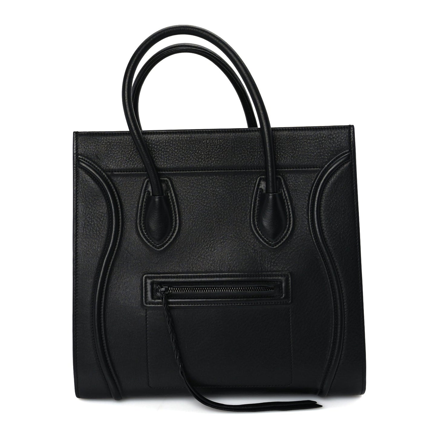 Supple Calfskin Medium Phantom Luggage  Black