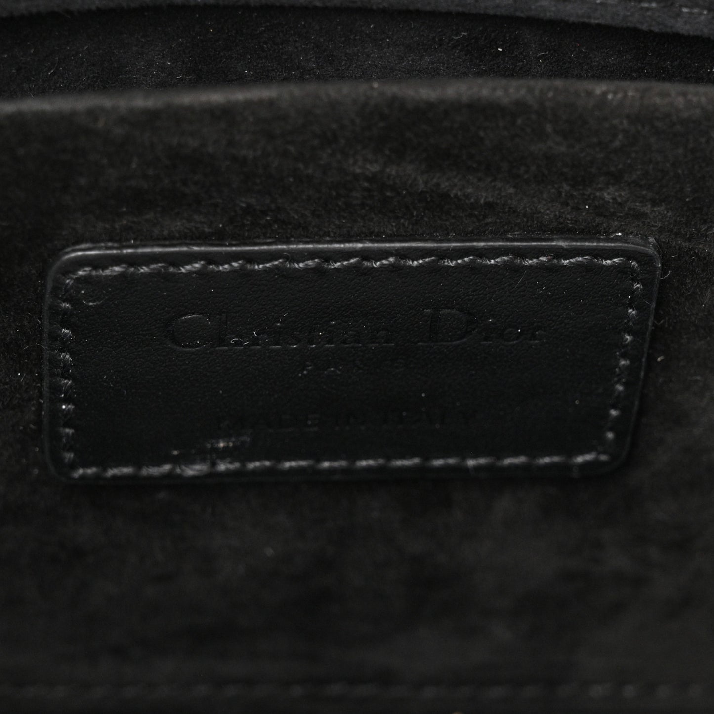 Calfskin Cannage Diamond Medium Lady D-Joy Black