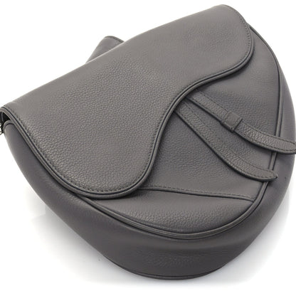 Christian Dior Grained Calfskin Mens Saddle Bag  Grey 7 of 8