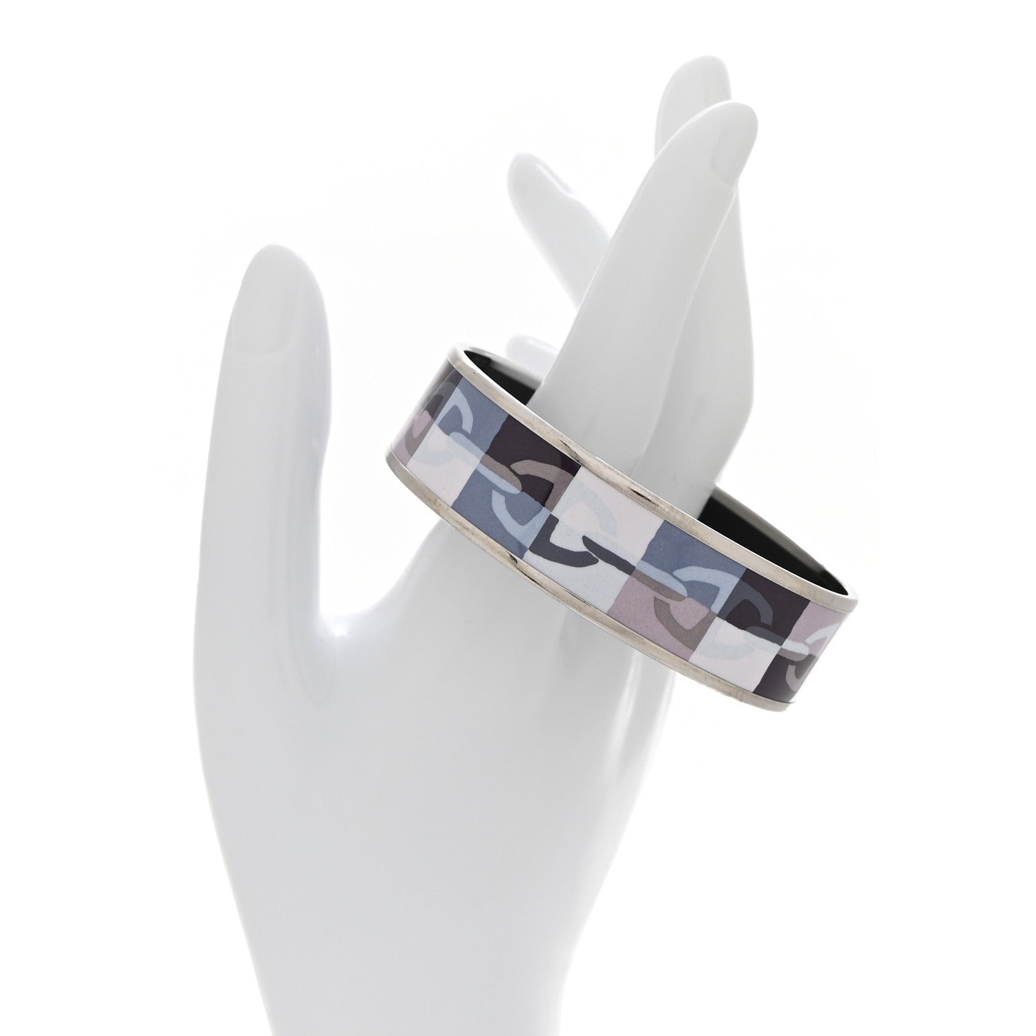 Hermes Enamel Printed Optique Chaine D'Ancre Wide Bracelet 65 2 of 6