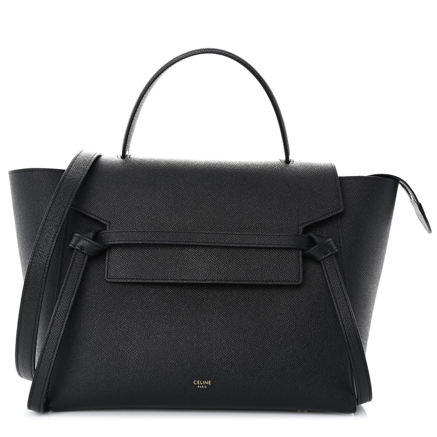 Grained Calfskin Mini Belt Bag Black
