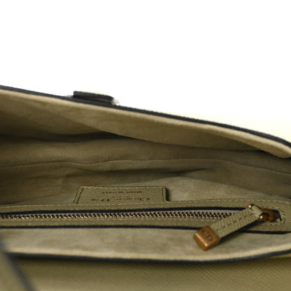 Christian Dior Grained Calfskin Saddle Bag With Strap Desert Sage 5 of 7