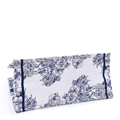 Christian Dior Canvas Embroidered Medium Reve d'Infini Book Tote Blue 3 of 8