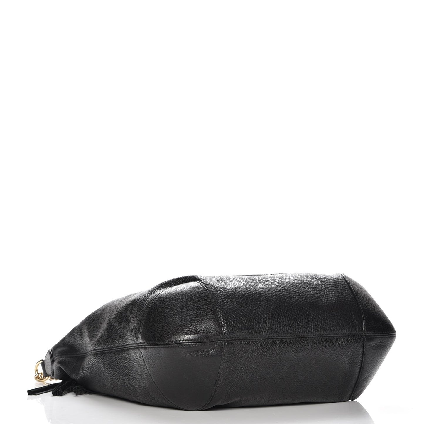 Pebbled Calfskin Medium Soho Chain Hobo Black