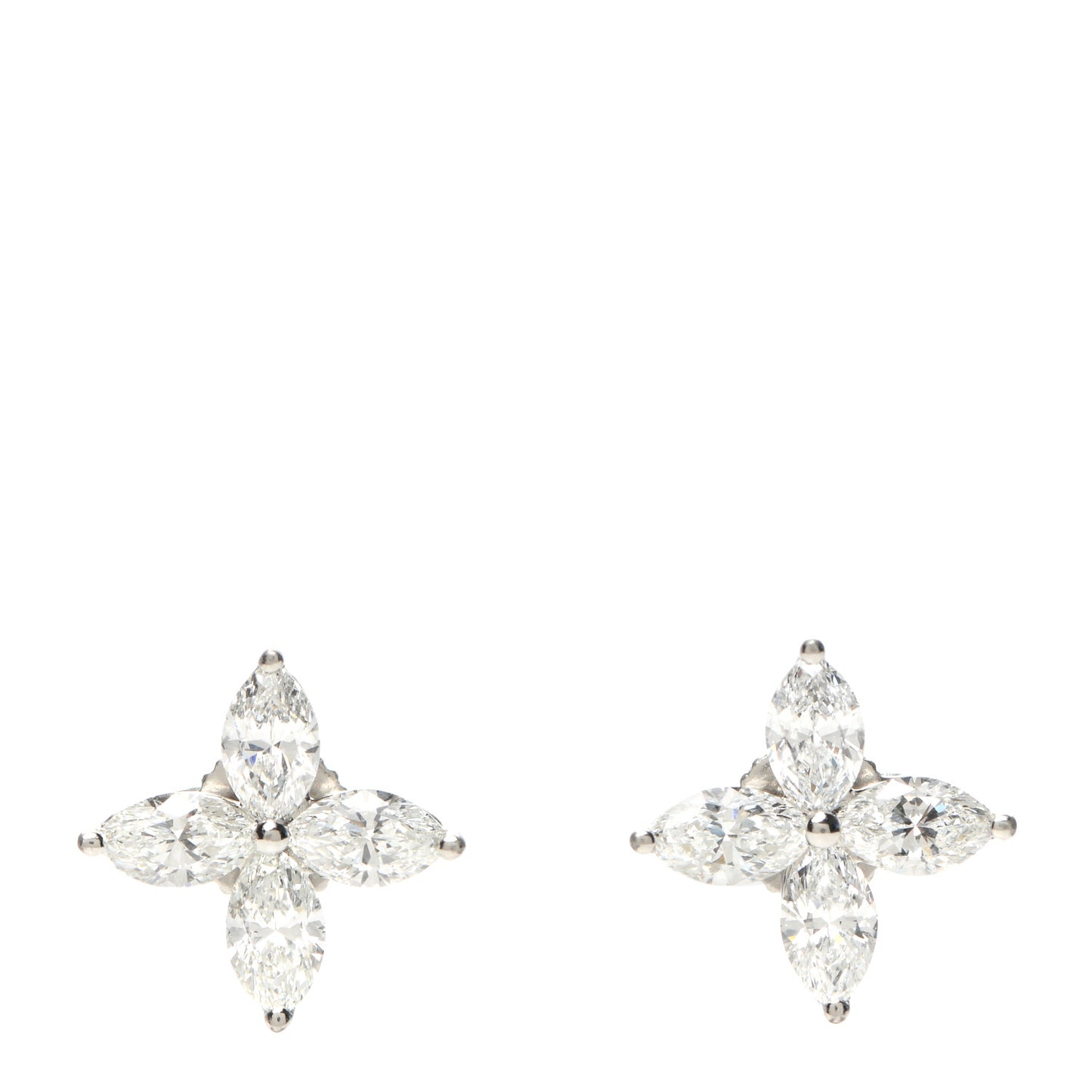 Platinum Diamond Large Victoria Earrings