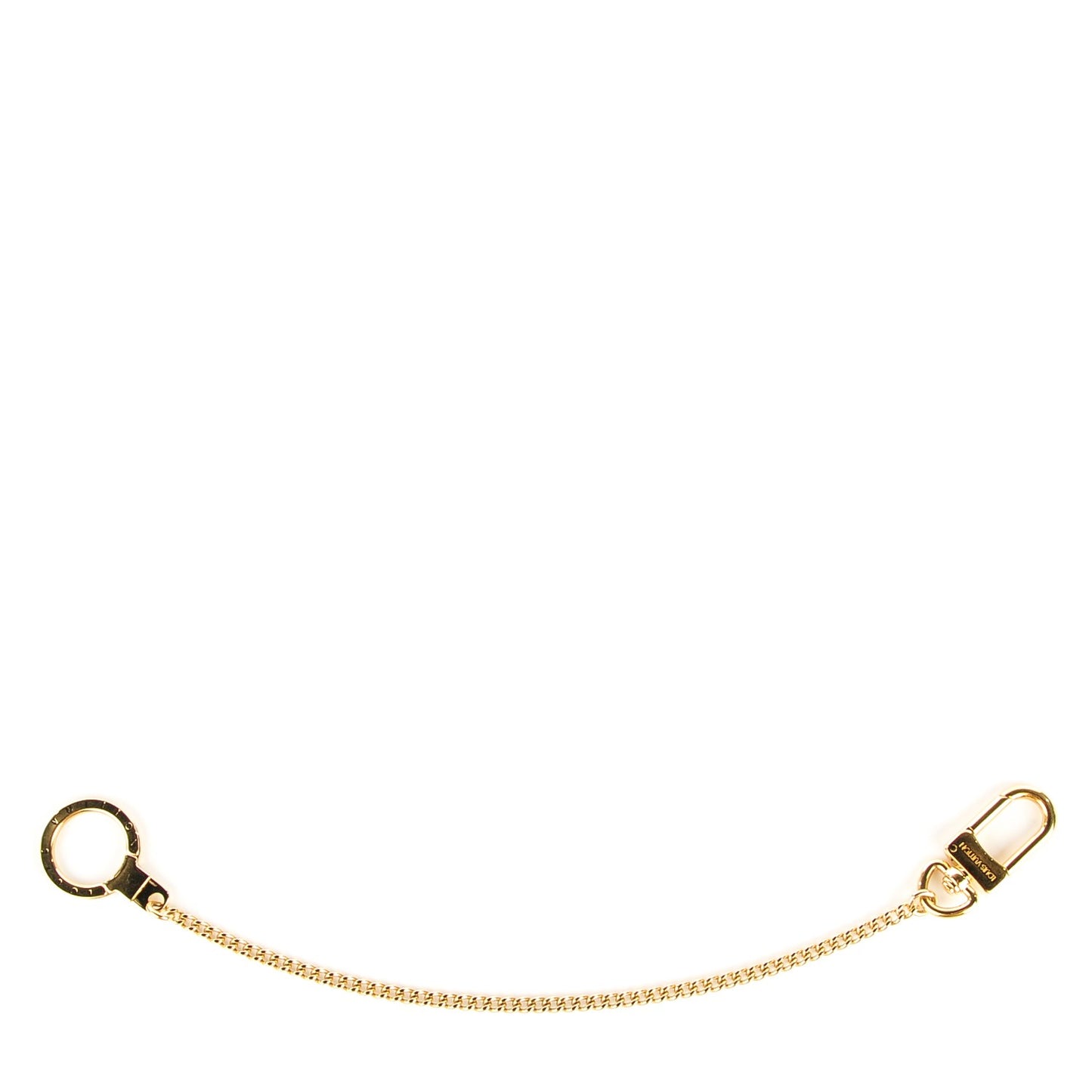 Metal Pochette Extender Key Ring Chain Gold