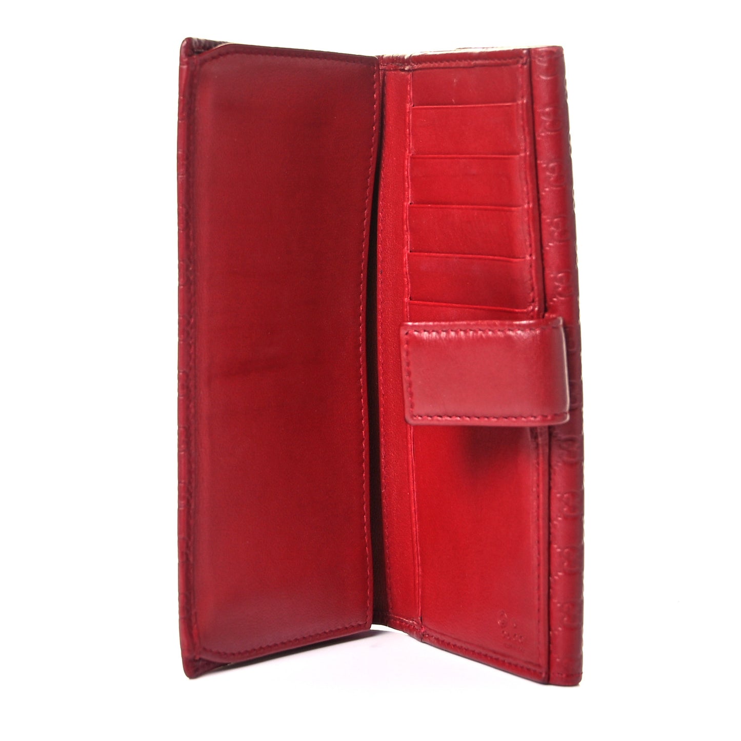 Microguccissima Continental Flap Wallet Red