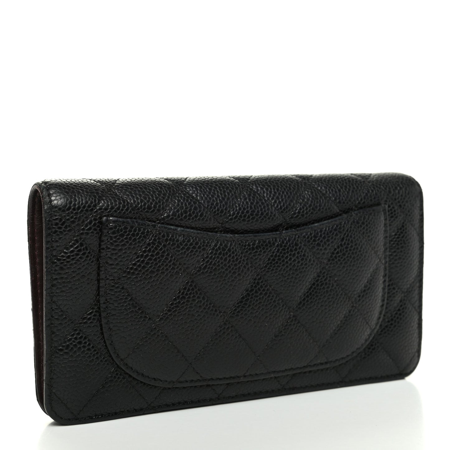 Caviar Quilted Yen Wallet Black