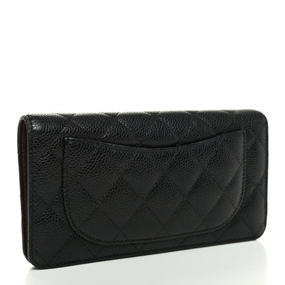 Chanel Caviar Quilted Yen Wallet Black 3 of 8