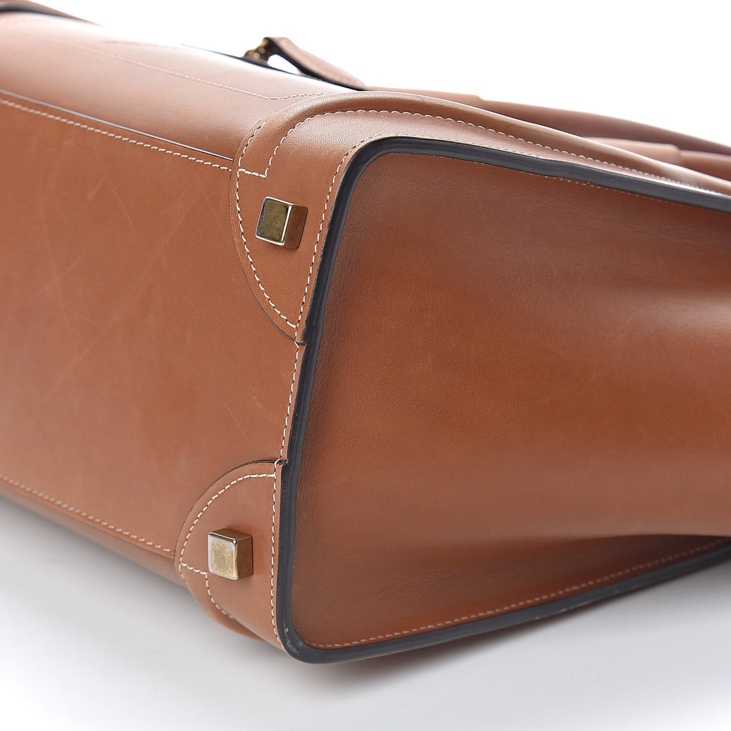 Natural Calfskin Micro Luggage Tan