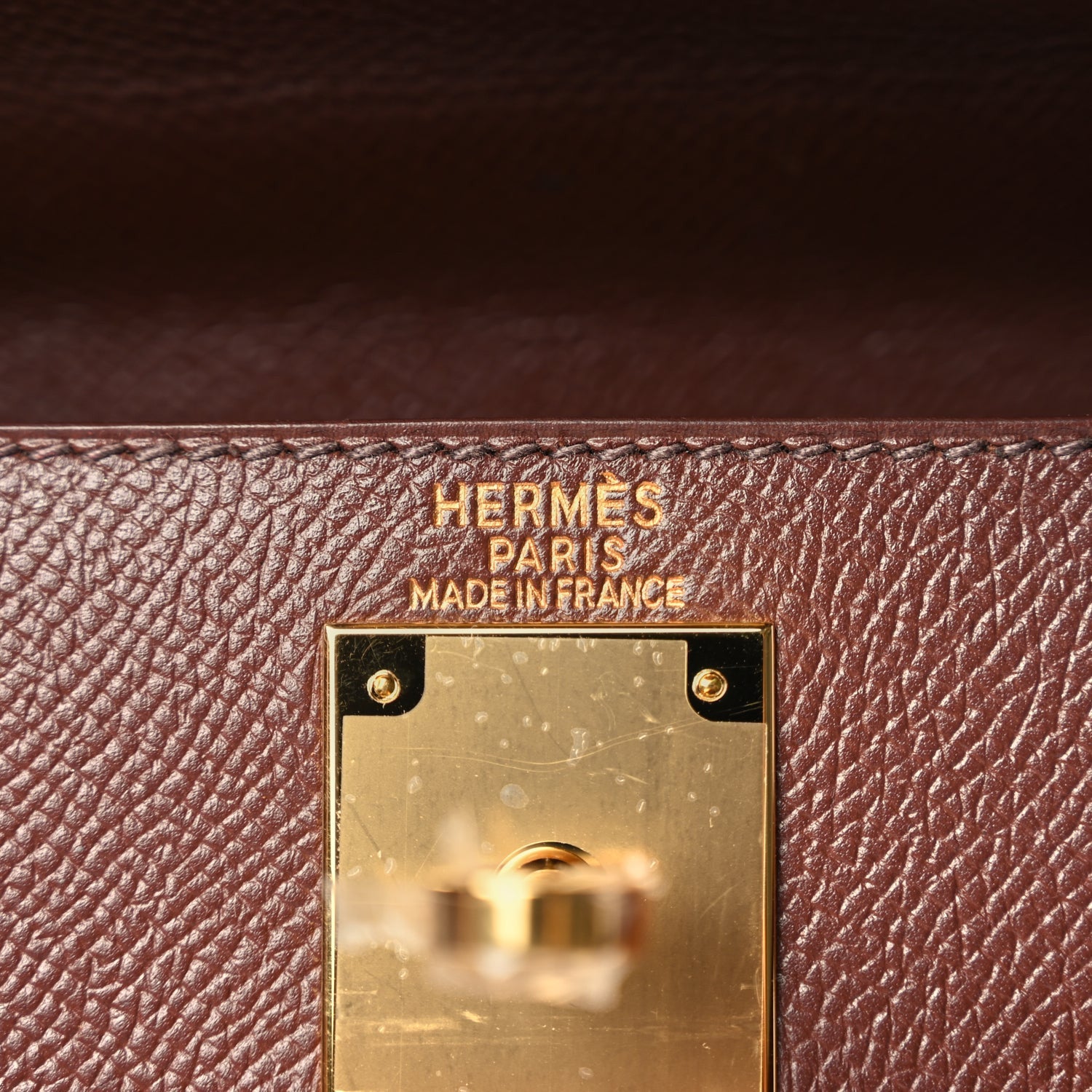 Hermes Courchevel Kelly Sellier 28 Chocolate 5 of 9
