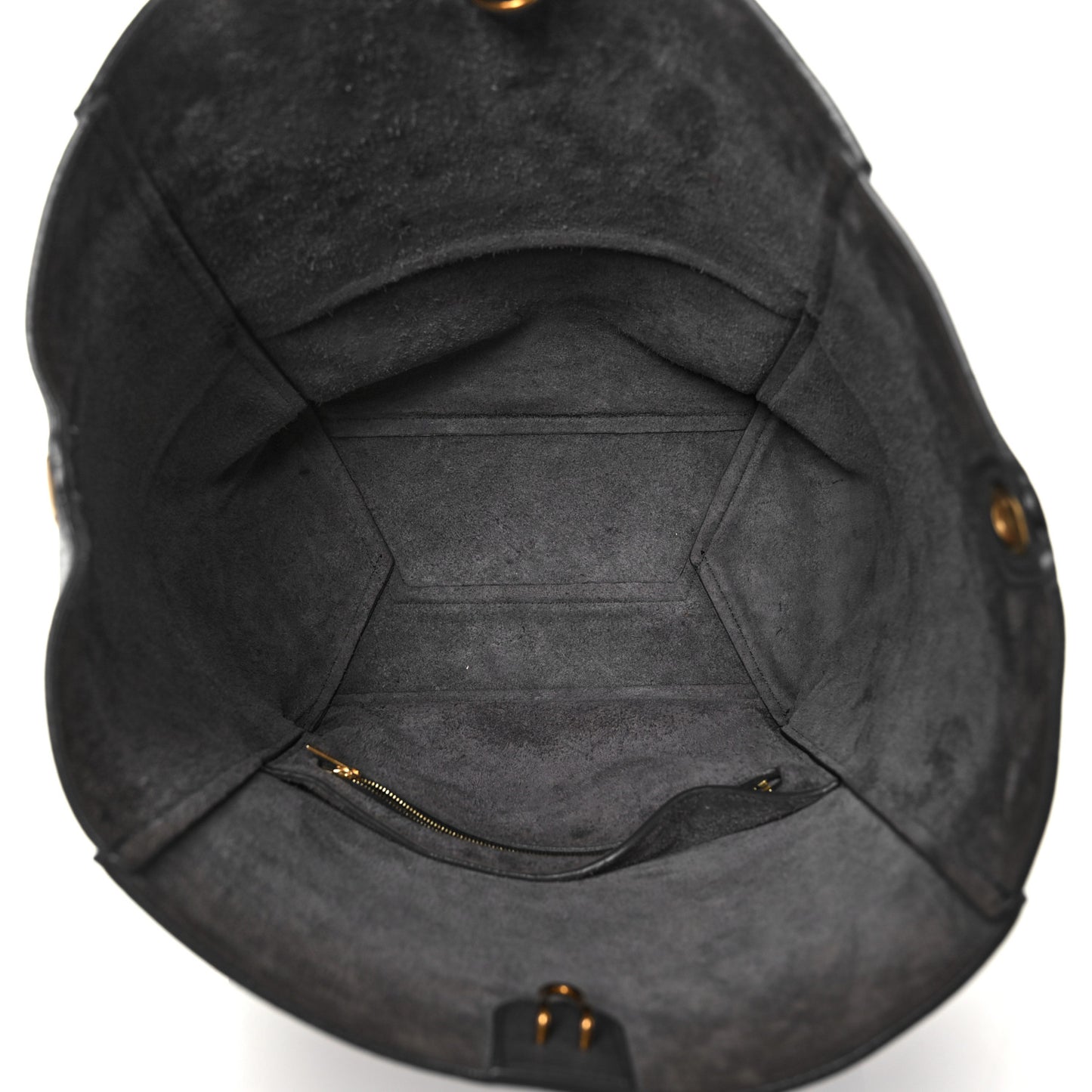 Soft Grained Calfskin Sangle Bucket Bag Kohl