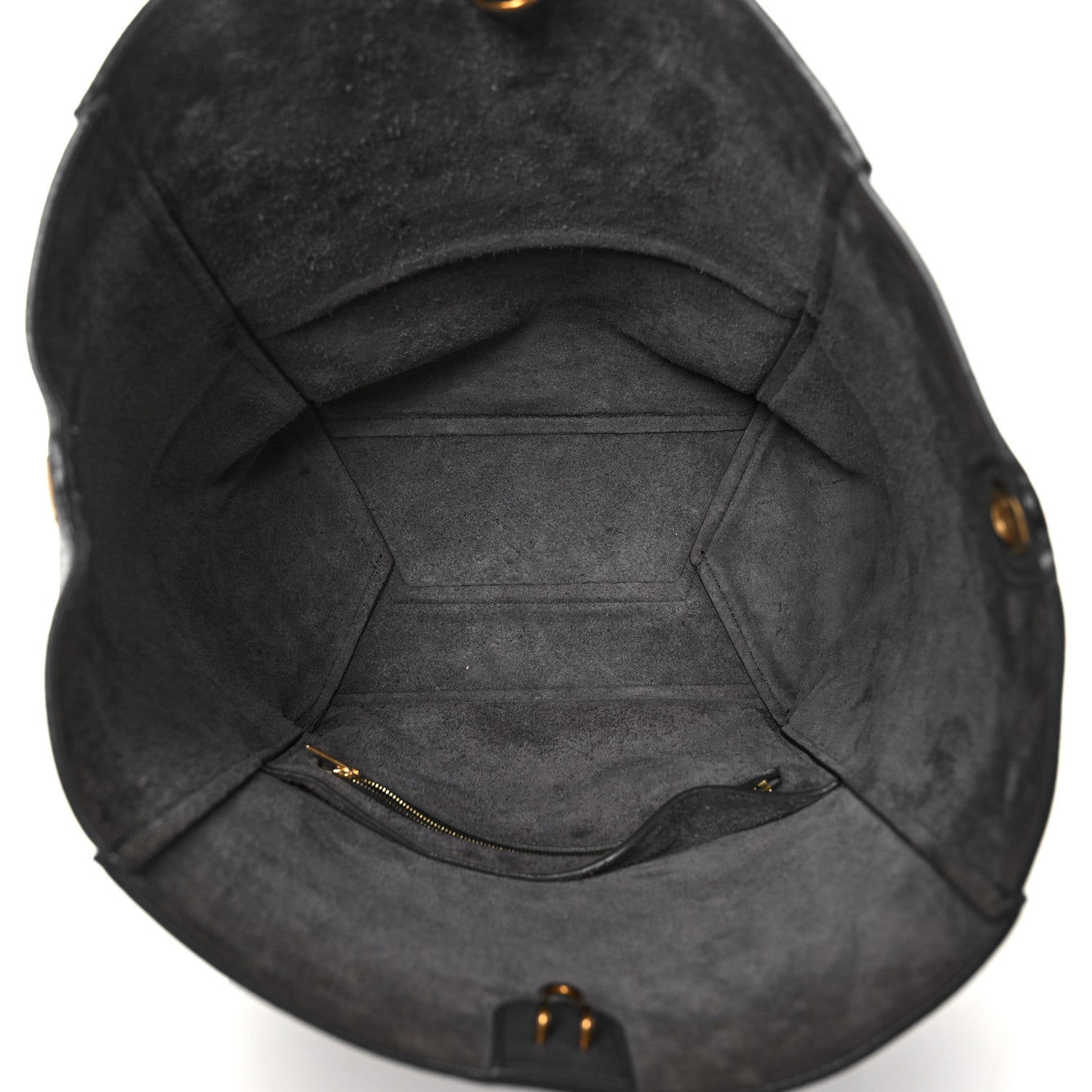 Celine Soft Grained Calfskin Sangle Bucket Bag Kohl 5 of 22