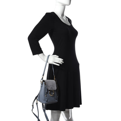 Chloe Suede Calfskin Mini Faye Backpack Washed Blue 3 of 12