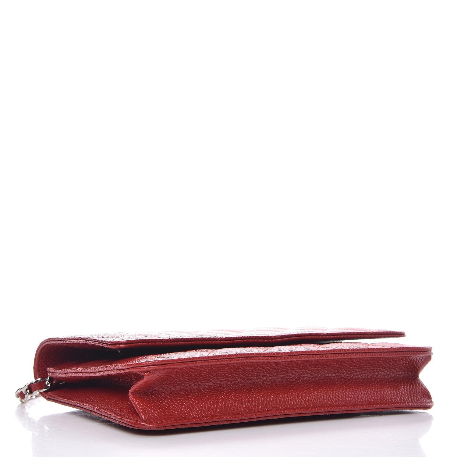 Chanel Caviar Quilted Wallet on Chain WOC Red 4 of 10