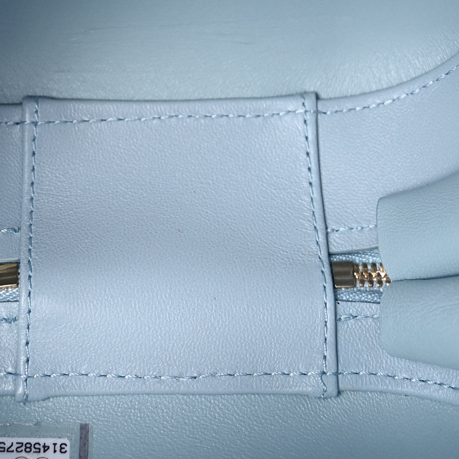 Chanel Lambskin Quilted CC Bubble Vanity Case With Chain Light Blue 4 of 8