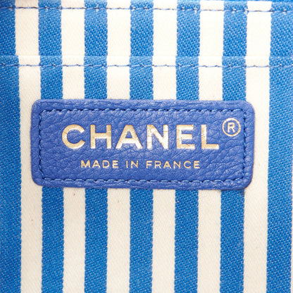 Chanel Calfskin Quilted Chevron Small Single Flap Blue 6 of 7