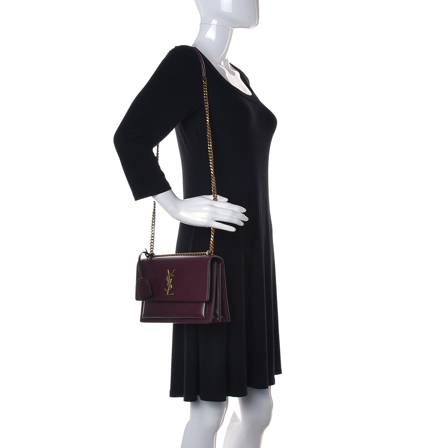 Calfskin Medium Monogram Sunset Bordeaux