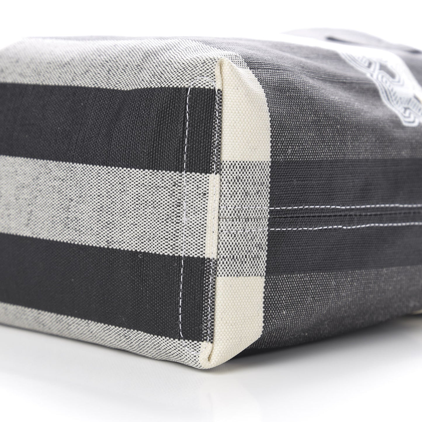 Coated Canvas Mega Check Medium Doodle Tote Black White