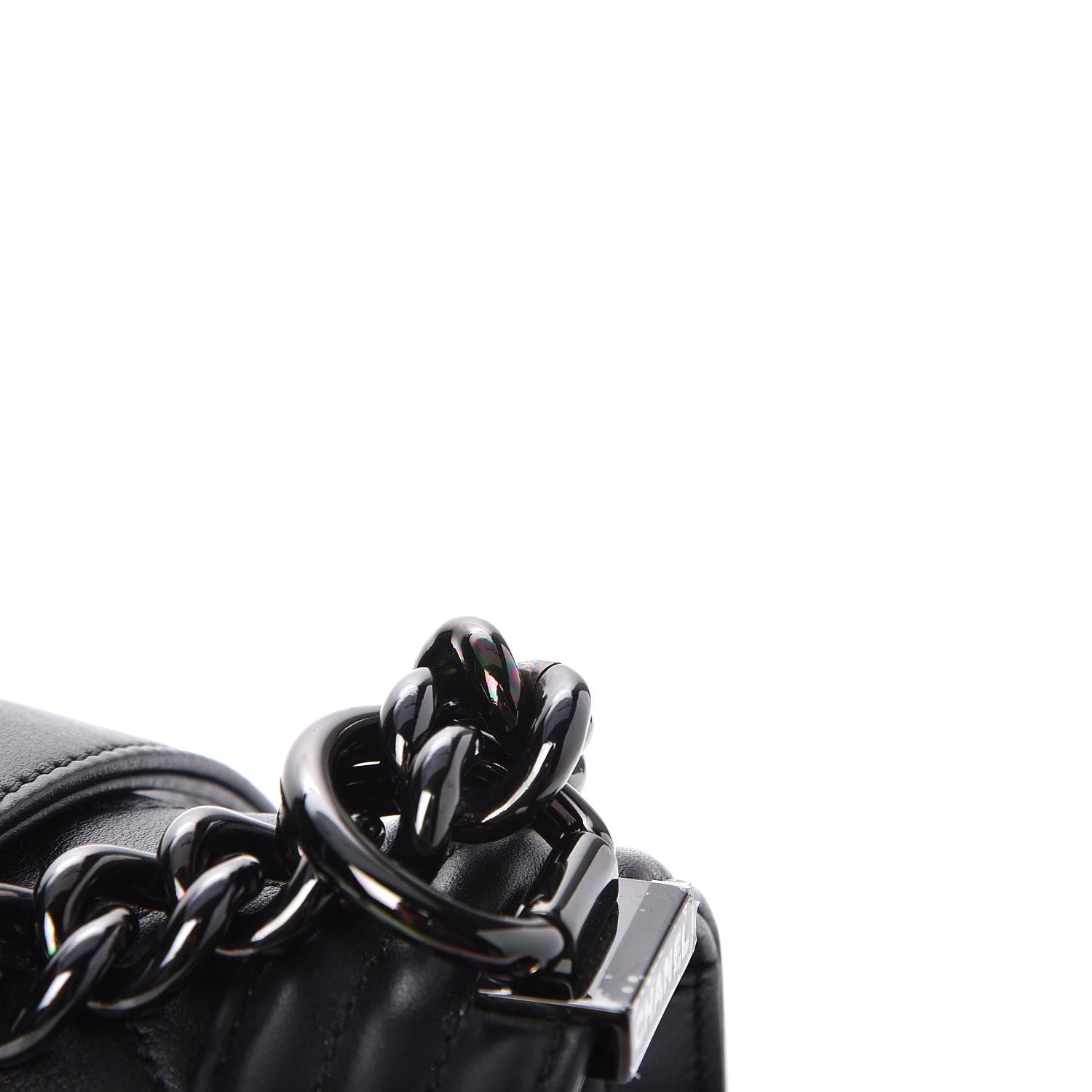 Chanel Calfskin Quilted Medium Boy Flap So Black 9 of 9