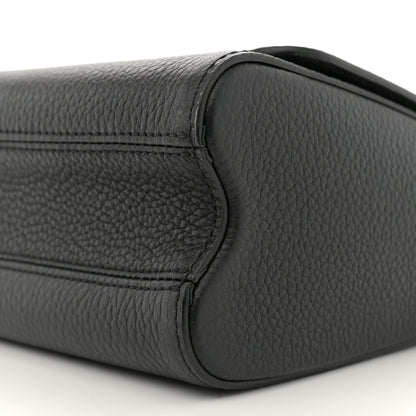 Louis Vuitton Taurillon Smooth Calfskin Scrunchie Twist One Handle MM Black 10 of 11