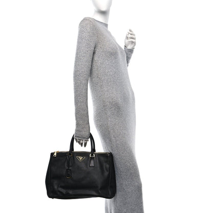 Prada Saffiano Lux Large Galleria Double Zip Tote Black 2 of 7