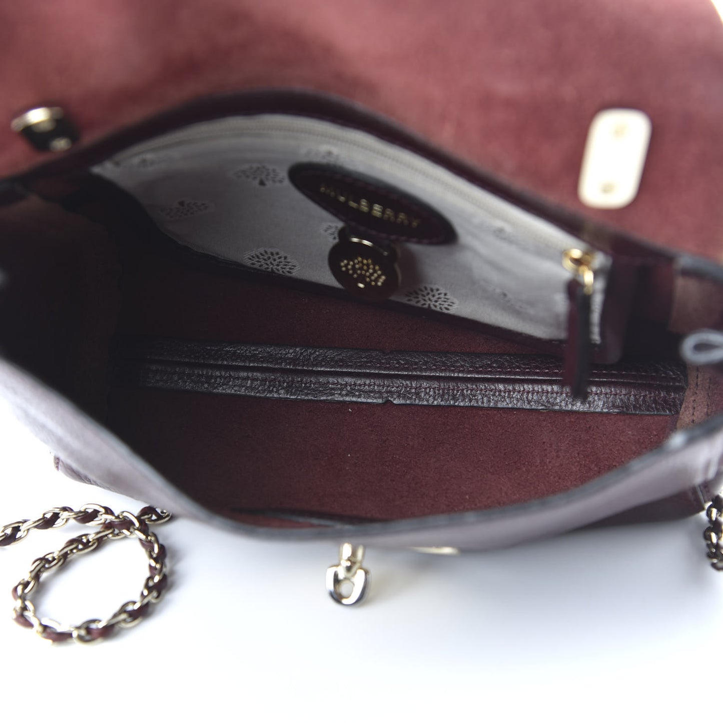 Small Classic Grain Calfskin Small Lily Flap Oxblood
