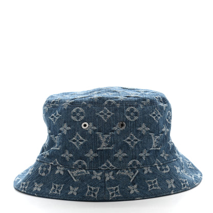 Louis Vuitton Monogram Denim Transformable Bob Bucket Hat 58 Blue 7 of 15