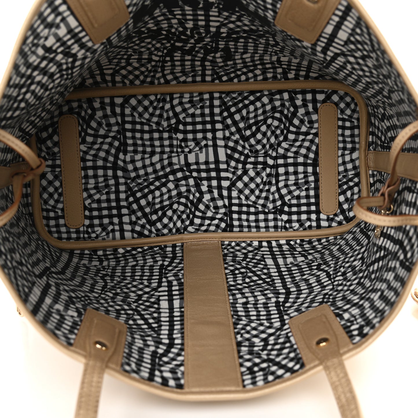 Metallic Visetos Medium Liz Reversible Shopper Tote Gold