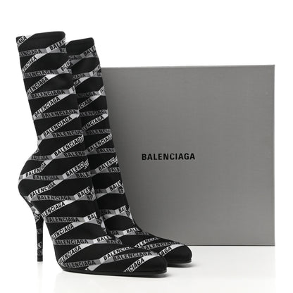 Balenciaga Spandex Losange Monogram 110mm Booties 38.5 Gris Black 7 of 7