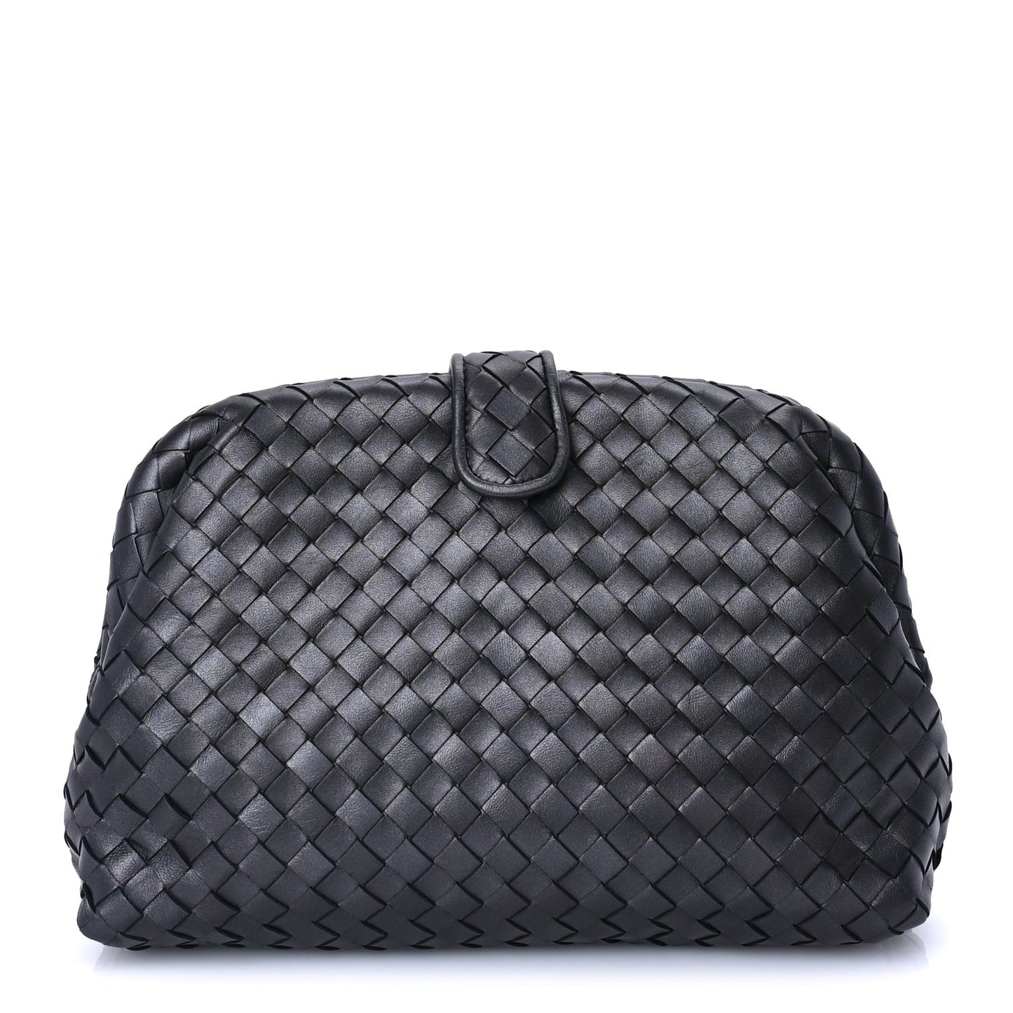 Nappa Intrecciato The Lauren 1980 Clutch Argento Ossidato