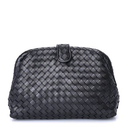 Bottega Veneta Nappa Intrecciato The Lauren 1980 Clutch Argento Ossidato 1 of 7