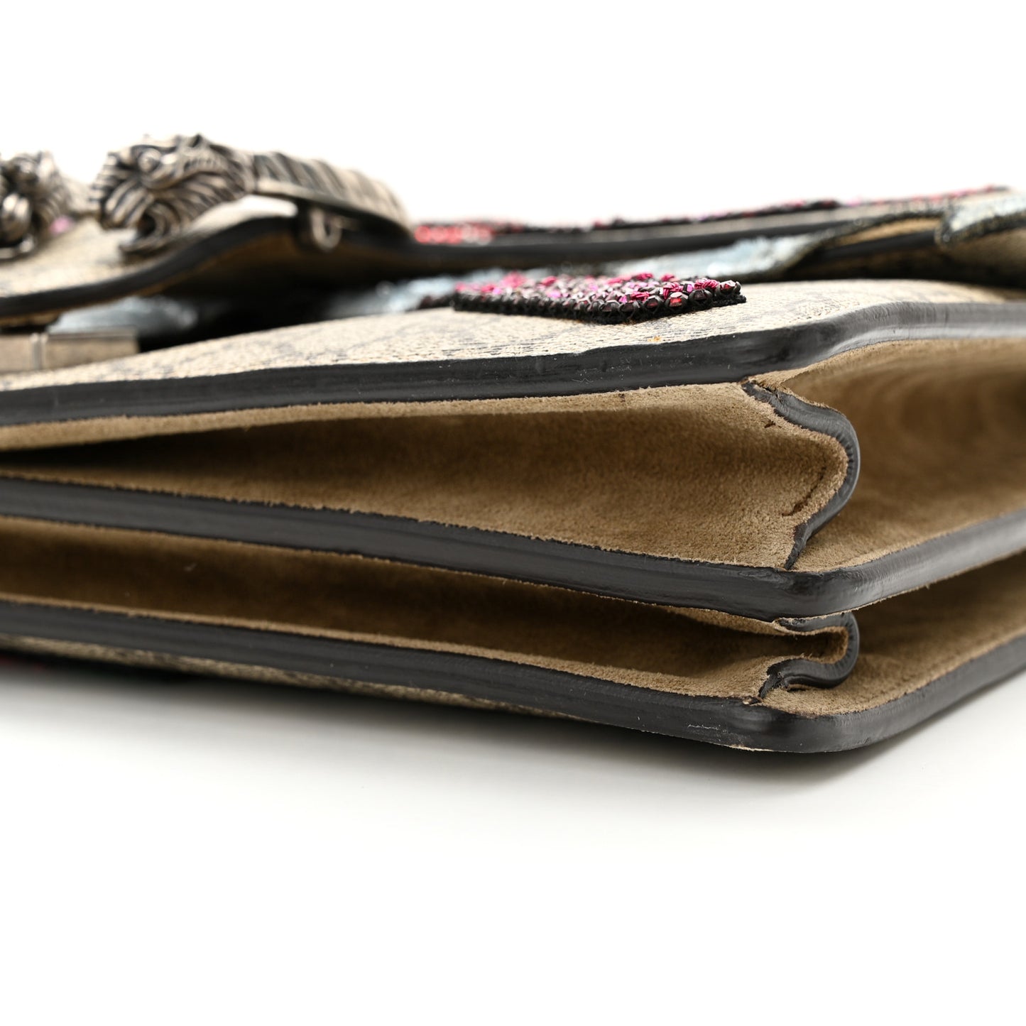 GG Supreme Monogram Lightning Embroidered Medium Dionysus Shoulder Bag Beige