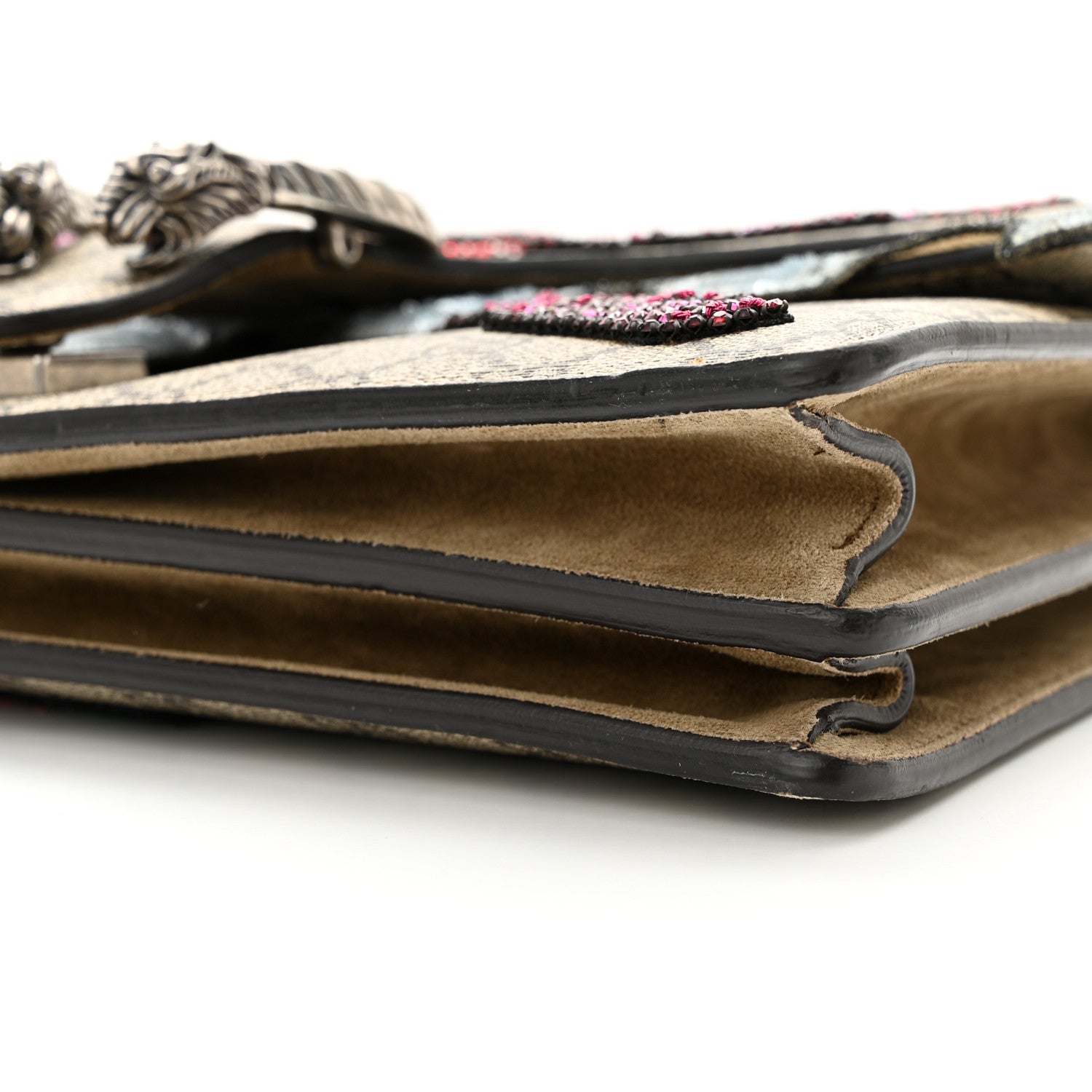 Gucci GG Supreme Monogram Lightning Embroidered Medium Dionysus Shoulder Bag Beige 10 of 12