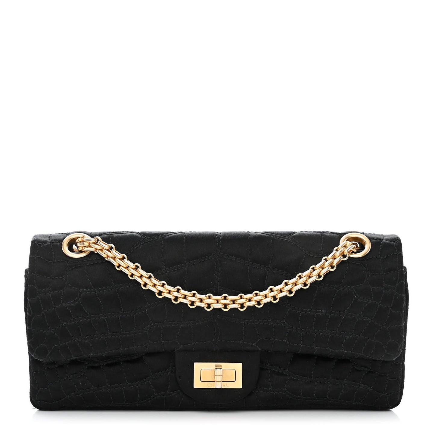 Satin Coco's Croc 2.55 Reissue East West Flap Black