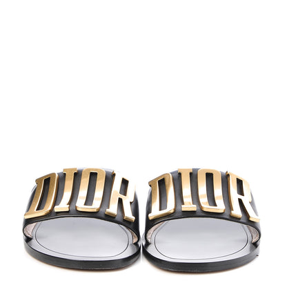 Christian Dior Calfskin Dio(r)evolution 10mm Slide Sandals 38 Black 2 of 10