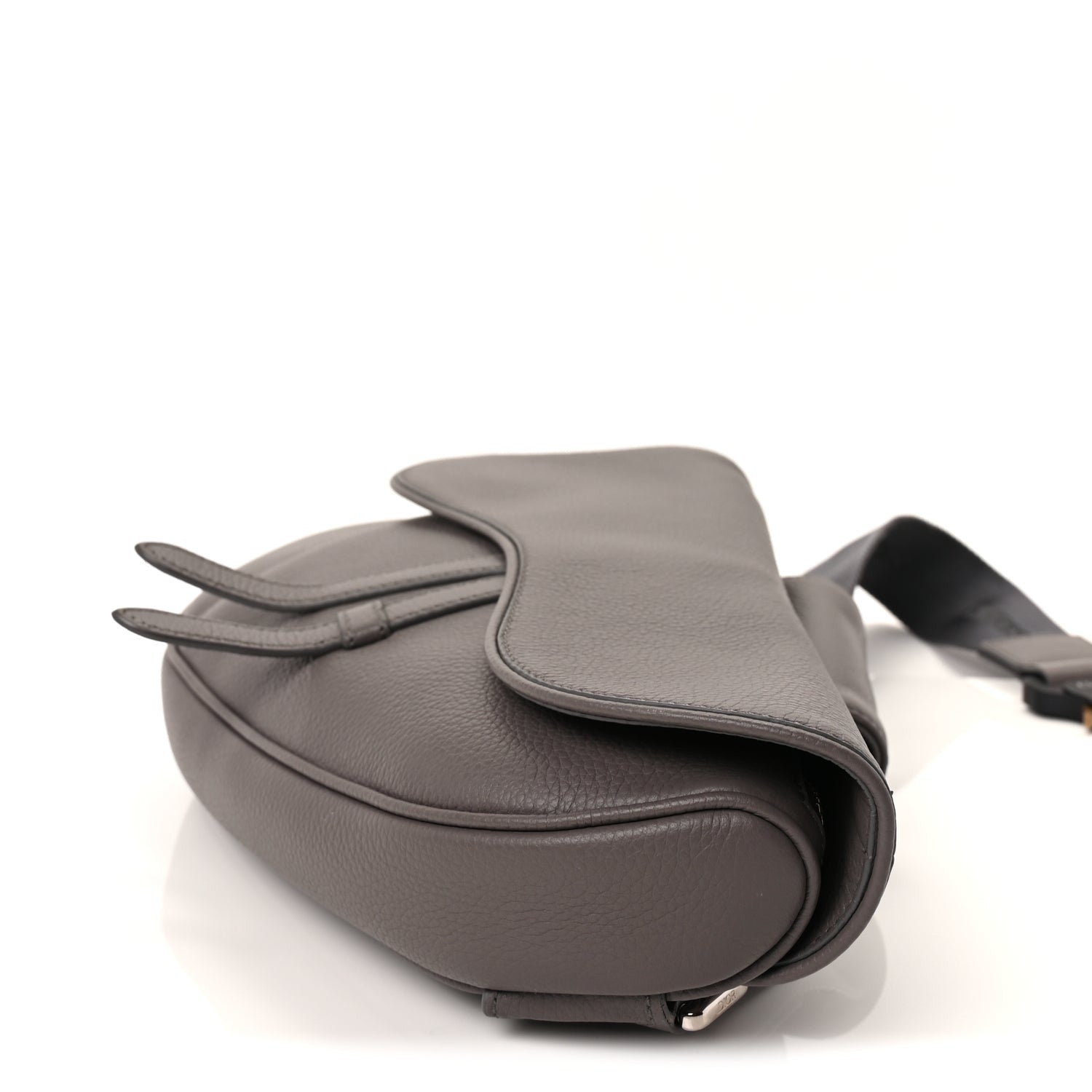 Christian Dior Grained Calfskin Mens Saddle Bag  Grey 7 of 8