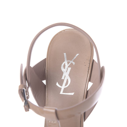 Saint Laurent Patent Tribute 75 Platform Sandals 38 Nude 8 of 10