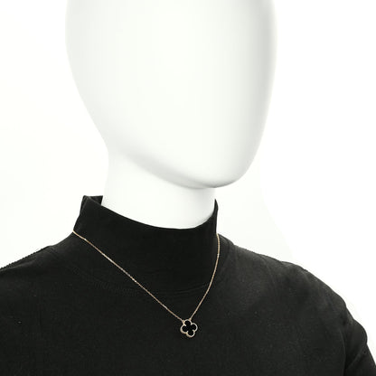 Van Cleef & Arpels 18K Yellow Gold Black Onyx Vintage Alhambra Pendant Necklace 3 of 6