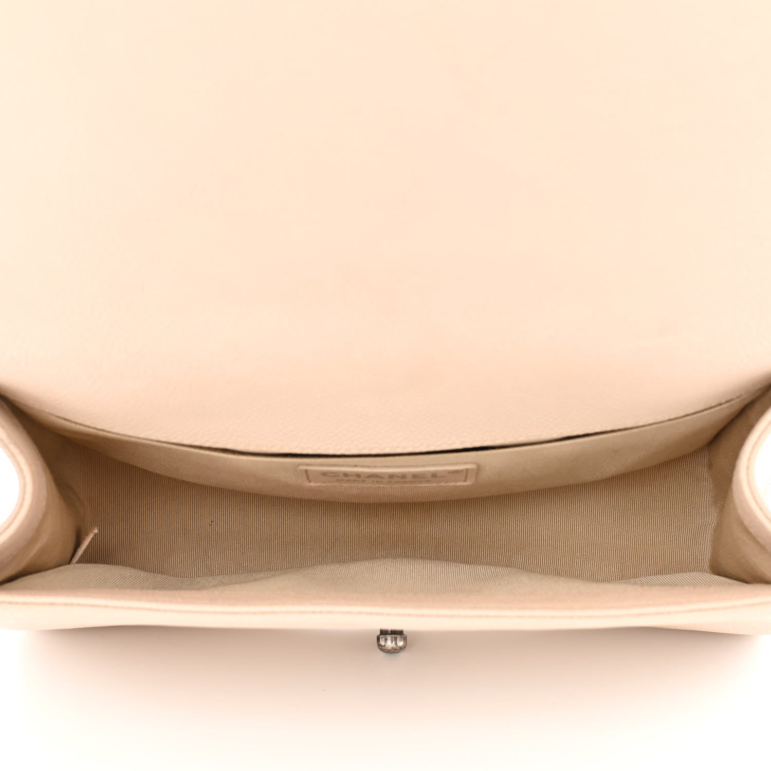 Chanel Caviar Quilted Medium Boy Flap Beige 5 of 11