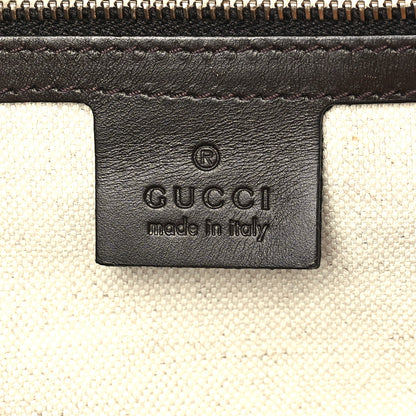 Gucci Monogram Vintage Web Medium Boston  Dark Brown 5 of 8